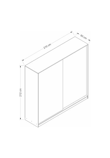 Lara Sürgülü Gardrop - Beyaz