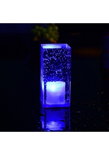 Kare Led Renkli Kristal Çubuk Masa Lambası For Warm White Light Beyaz For Red Light Kırmızı For Blue Light Mavi For Colorful Fixed Color Diğer Sarı Işık