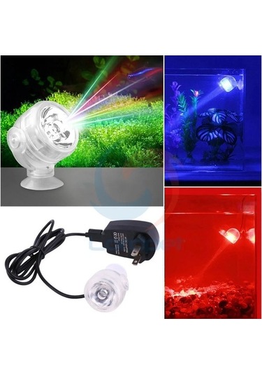 Silkroadselect Pengfu Shop Beyaz Stil Akvaryum Amfibi Dalgıç Mini Led Spot Ayarlanabilir Yön Mulyi Renkli Lamba Işığı Emme Klipsi İle Çok Renkli