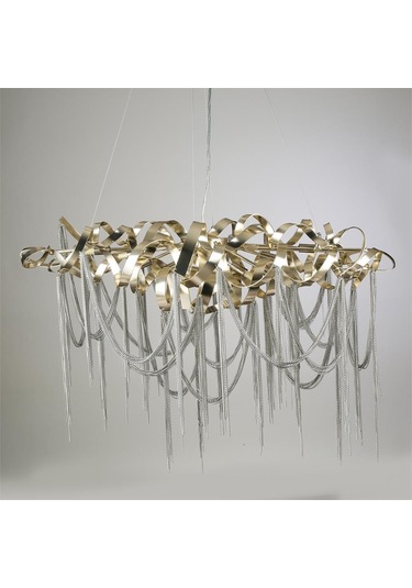 Vitale Knot Silver Avize 100x65 Cm Ay.vtpl-0139 Beyaz