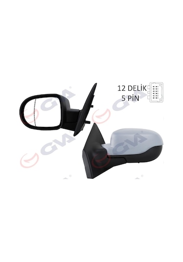Dış Dikiz Aynası Elektrikli Sol Clio 3 Hb 09 Isıtmalı Astarlı Asferikli Cam 5