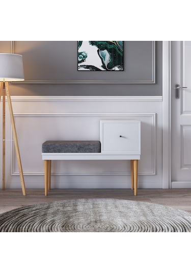 Paris Modern Puf Beyaz