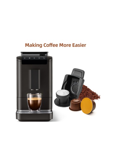 Espresso Için Yeniden Kullanılabilir Kahve Kapsülleri A Siyah Diğer
