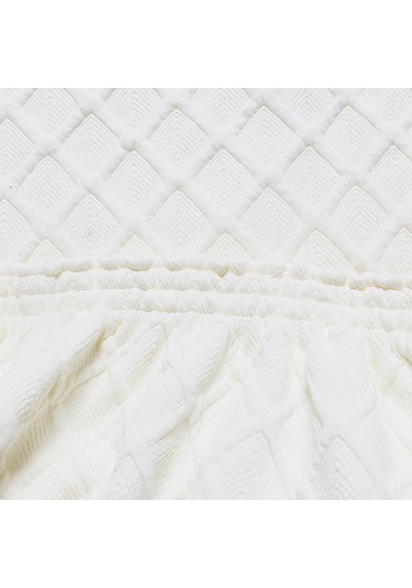 Xiyyadms Beyaz Tekli Koltuk Kılıfı, Genişletilebilir Kumaş, Üstün Esneklik, Ev Ofis Yemek Odası, Kol Ve Omuz Bölümü Korumalı, Modern Desenli Beyaz