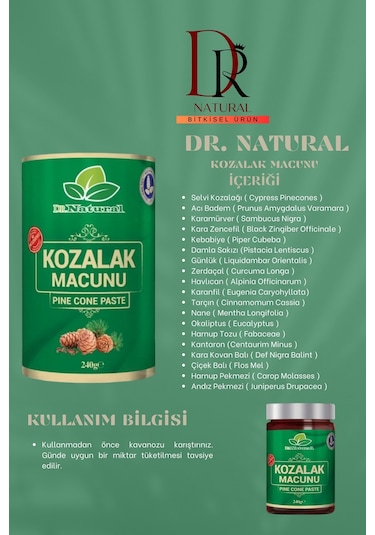 Dr. Natural Kozalak Macunu Çam Kozalağı Macun 240 G