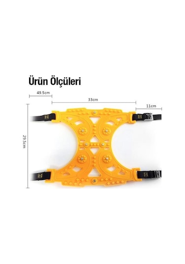 Coofbe Çantalı 6 Adet Set Plastik Araç Lastik Zinciri Kar Zinciri Kilit Sistemli Araç Lastik Zinciri