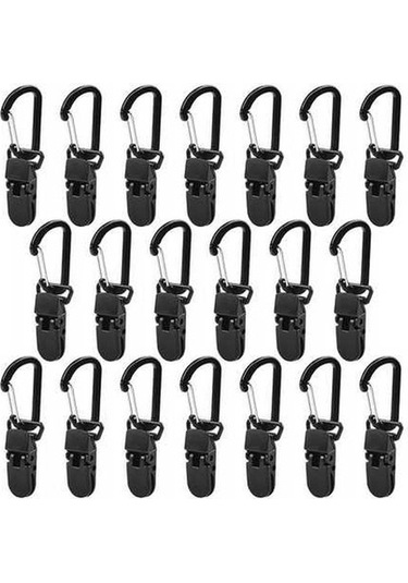 Tongxida Dayanıklı Plastik Çadır Tokası - 20 Adet, Renkli Tokalar Kamp İçin Çok Renkli