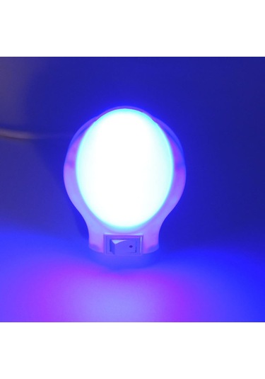 Ufo Led Gece Lambası 0,5W Tasarruflu Işıklı Fişli Düğmeli Çok Renkli