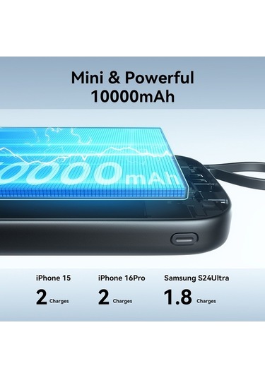 Tongxida Joyroom Jr-pbf18 10.000mah 22.5w Hızlı Şarj Güç Bankası Siyah