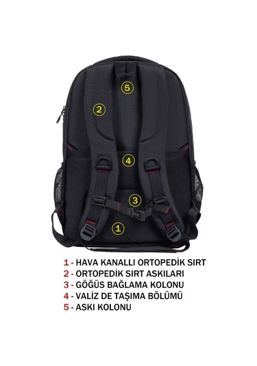 Dada Siyah Okul Çantası Geniş İç Hacim Uzun Ömürlü Ve Sağlam Ortaokul Lise Üniversite Dada  03