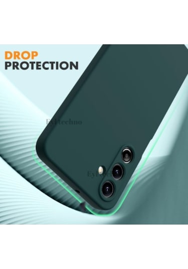 Samsung Galaxy Uyumlu S24 Fe Kılıf Renkli Yumuşak Silikon Kapak+ekran Koruyucu Cam 9h Temperli -yeşil Yeşil
