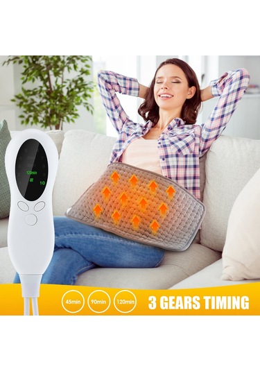 Yifomall 30x60cm Evcil Isıtıcı Yastık - 10 Seviye Sıcaklık Kontrolü Ve 3 Zamanlayıcı Seçeneği İle Fizyoterapi Isıtıcı, Avrupa Standartı 220v