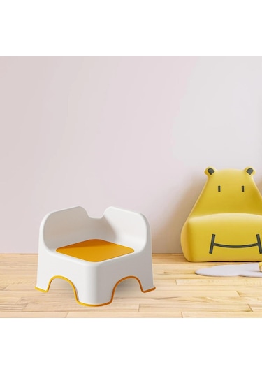 Homyl Çocuklar Için Küçük Tabure Sırtlı Ayaklı Turuncu Turuncu