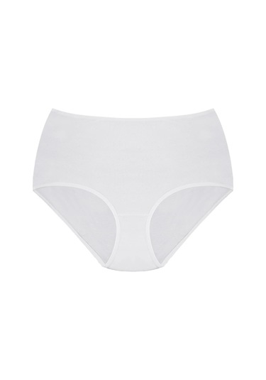 Kadın Pamuklu Likralı Yüksel Bel Külot Renkli 6'lı Paket Beyaz - Siyah - Ten