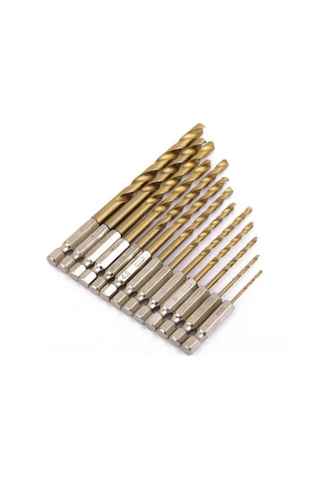 Hss Tungsten Karbür Matkap Uç 13 Lü Set 1/4 Hex Shank 1.5-6.5mm