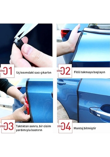 Peugeot 406 Lüx Oto Kapı Koruyucu Fitil 4 Metre