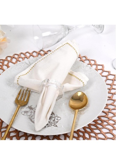 Suntek 5 Adet Peçetelik Halkaları Moda Şeffaf Aile Geometrik