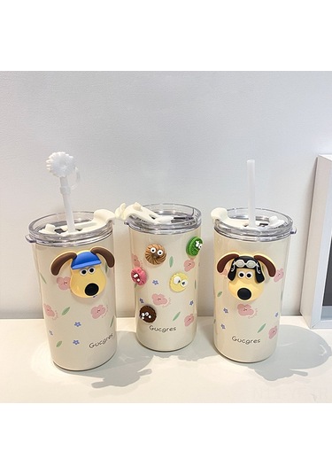 Yifomall 304 Ve 316 Çelik İçtenlikli, 6-12 Saat Isı/sıcaklık Saklama, İki Yollu Þef Ve Þipborulu, Outdoor Uygun, Þeffaf Tasarýmlý, Kolay Temizlenir Bej Termos Bardak Diğer