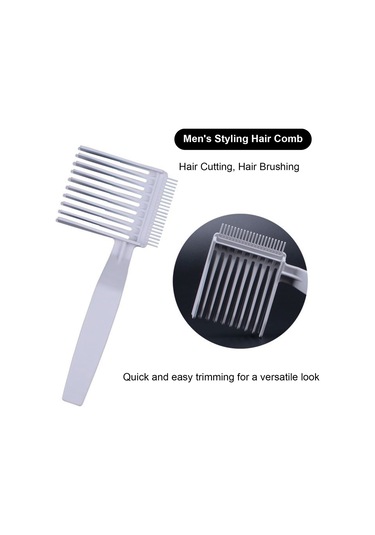 Yifomall Erkek Saç Kesimi Tarak - Anti Statik Düz Saç Fırçası Beyaz