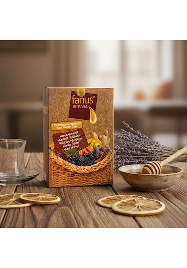 Fanus Bitkisel C Vitaminli Ve Propolis Kara Mürver Çayı 150gr