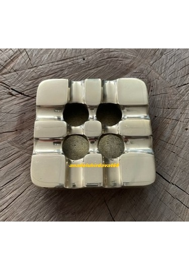 Dmr Gold Pirinç Küllük Puro Küllüğü Siğara Küllük 10 10cm Parlak Sarı