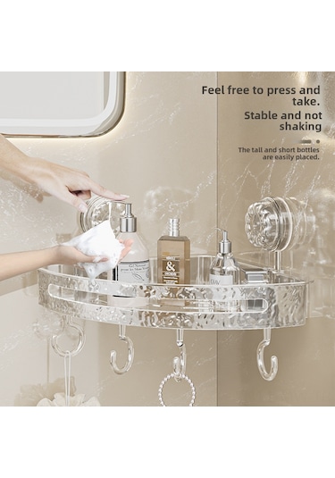 Moveevo Banyo Tuvalet Açık Beyaz Köşe Dolabı, Delme Yok Süspansiyon Tutuculu, Plastik Malzeme, Modern Tasarım, Uzun Ömürlü Depolama Rafı Diğer