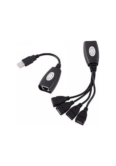 Alfais 4406 4 Port Cat Rj45 Usb Hub Ek Uzatma Extender (50 Metre)