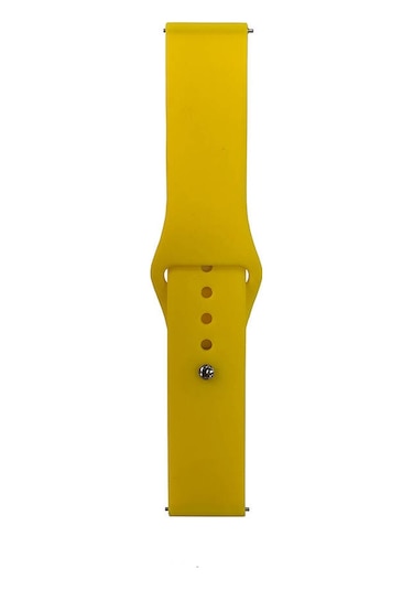Galaxy   Uyumlu  Watch Active 2 44mm Band Serisi 20mm Klasik Kordon Silikon Strap Kayış-sarı