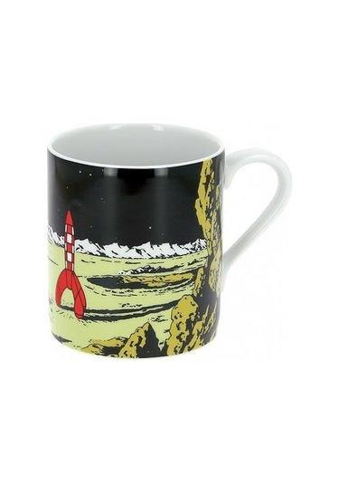 Tintin - Ay'a Roket - Çok Renkli Kupa