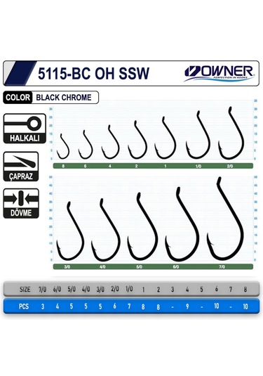 Owner 5115 Oh Ssw Black Chrome Iğne (551754389)
