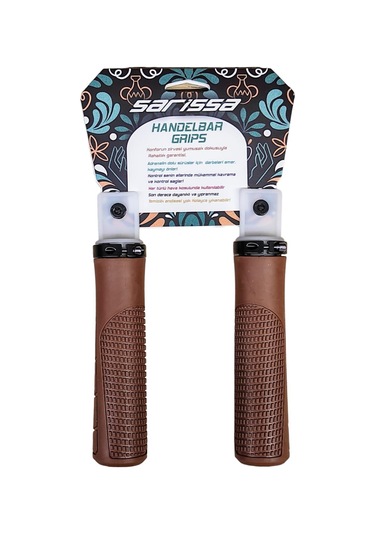 Sarissa Pvc Elcik Ergonomik Destekli Yapı Kaymaz Tasarım Vidalı Bisiklet Elciği Kahverengi Kahverengi