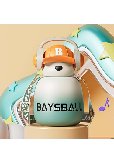 Dolıty Su Şişesi 22 Oz Sevimli Büyük Geniş Ağız Yeşil Yeşil