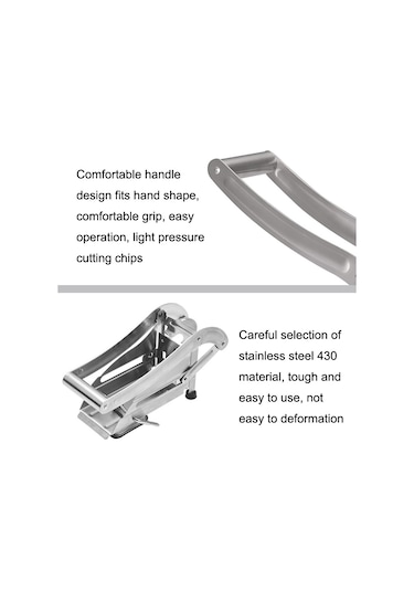 Cbtx Jd-052 Paslanmaz Çelik Patates Kızartması Kesim Çok Fonksiyonlu Ev Manuel Kızartma Emme Plakası Olmadan Kesilir