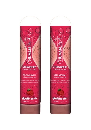 Humanlife Çilek Aromalı Kayganlaştırıcı Jel 2 x 125 ML