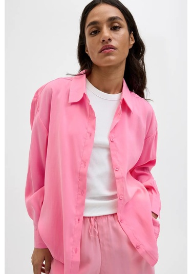 Jjxx Kadın Jxfıe Rahat Kesim Uzun Kollu Gömlek 12270927 Pembe Pembe