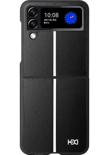 Samsung Galaxy Z Flip 4 Kılıf Hbc-155 Lizbon Kapak - Siyah