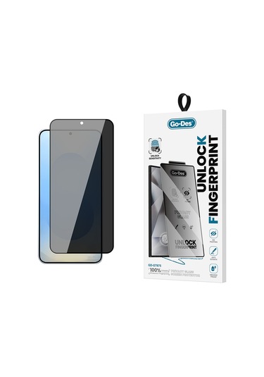 Galaxy Uyumlu S25 Plus Hayalet Ekran Koruyucu Go Des Gd-001 Privacy 9h Temperli Hd Cam Siyah