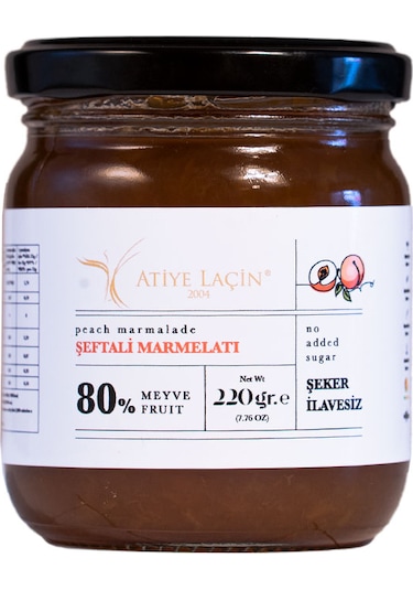 Atiye Laçin Şeftali Marmelatı 220 G
