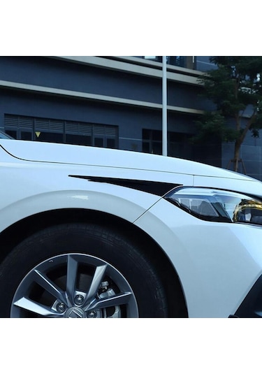 Honda Civic 2022+ İçin Uyumlu Far Kaşı Piano Black 2