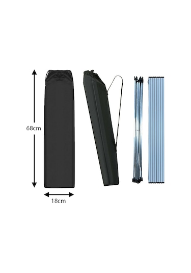 Yek Outdoor Portatif Alüminyum Katlanır Eko Kamp Masası Küçük 56x40x45cm Gri Gri