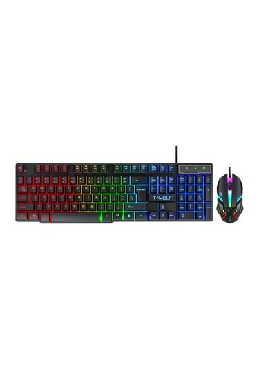 Techbloom Tf200 Black Rgb Oyun Klavye Ve Fare Kombosu Usb Kablolu Yüzer Tasarım Ofis Ve Oyun İçin Diğer