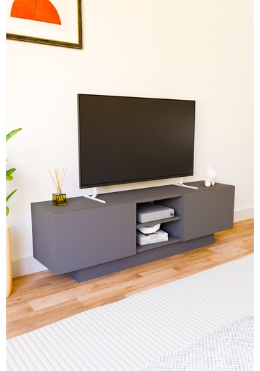 Dora Tv Sehpası, Tv Standı, Televizyon Ünitesi Antrasit