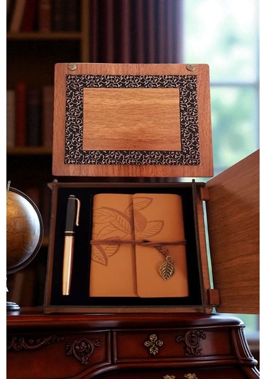 Deri Defter Ve Kalem Set