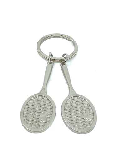 Bıyıklı Tobacco Tenis Raket Metal Anahtarlık Model 2