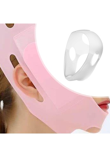 Homyl Buz Baş Sarma Evrensel Rahat Silikon Yüz Paketi Çene Için Beyaz