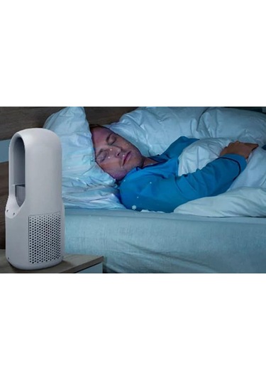 Wezone Taşınabilir Zamanlayıcı Soğutucu Fan - Ev, Dormitorya, Ofise Uygun - Islak Hava Sağlar - Bladesiz Tasarım - Beyaz