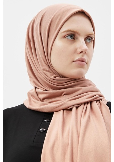 Tesettür Penye Şal Düz Bej