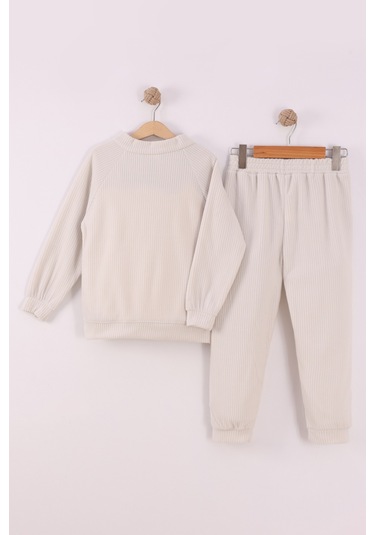 Monox Erkek Çocuk Reglan Kol Fitilli Polar Takım Taş