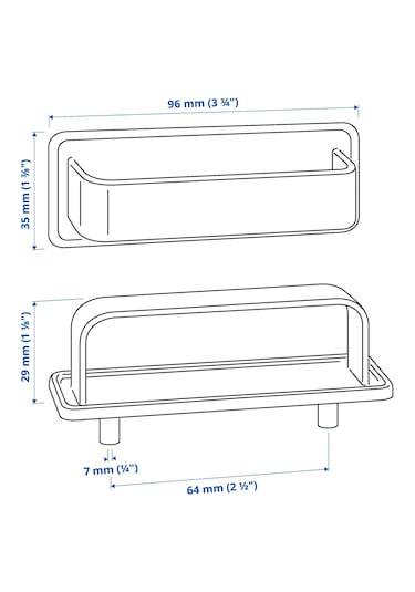 Ikea Sörbyn Kulp, Krom Kaplama, 96 Mm, 2 Adet Gümüş