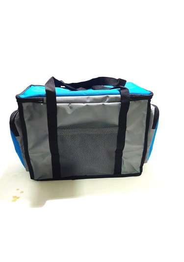 Newbag Yandan Cep Yalıtımlı Soğutucu El Askılı Kamp Çanta-gri Mvi Gri - Mavi